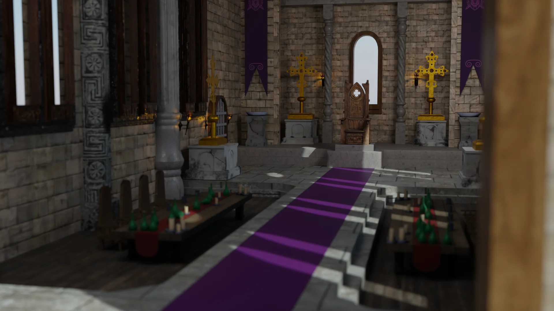 Ancient Citadel Colonnade & Sunken Ceremonial Courtyard