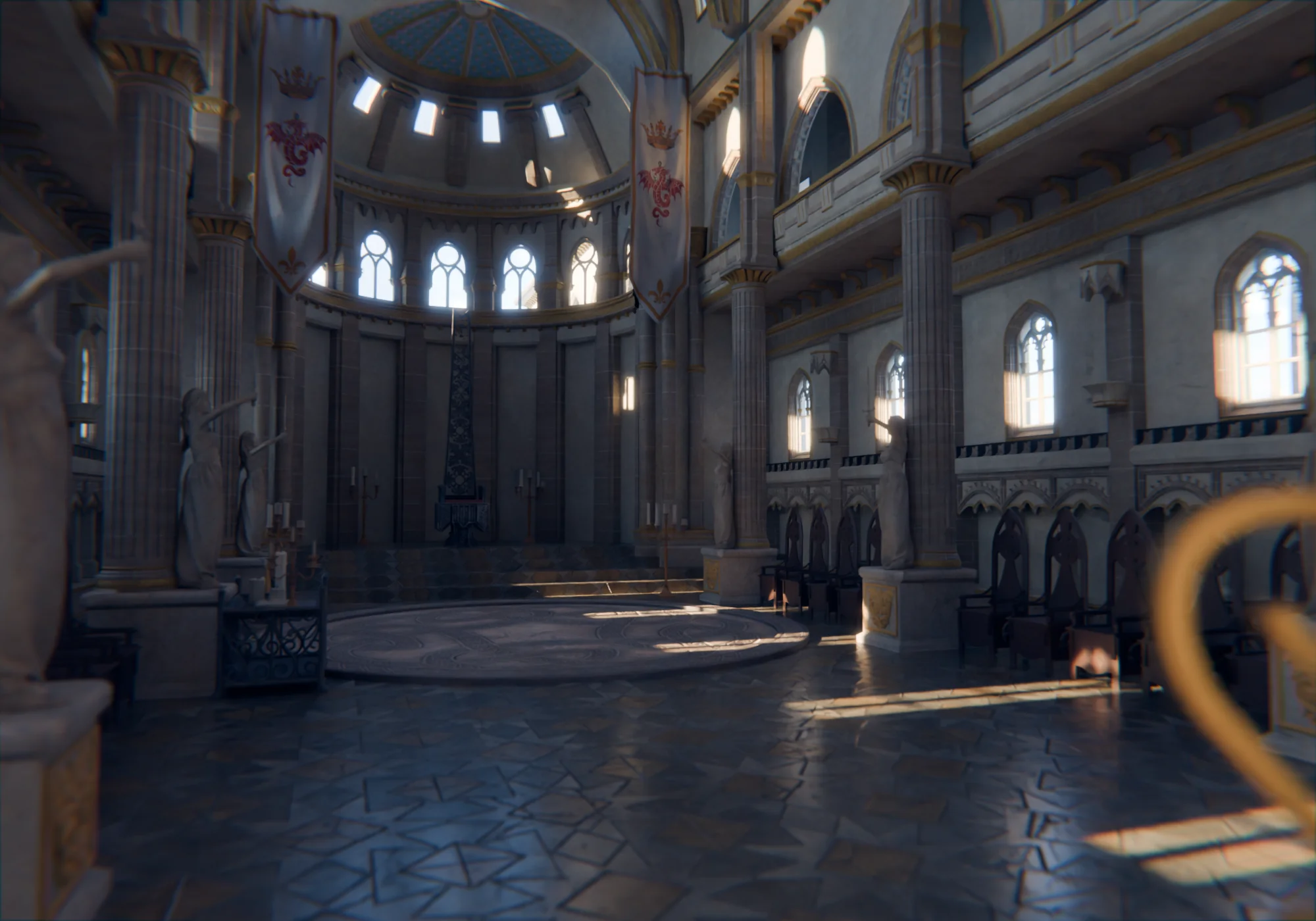 Grand Imperial Marble Palace & Reflection Pool Architecture